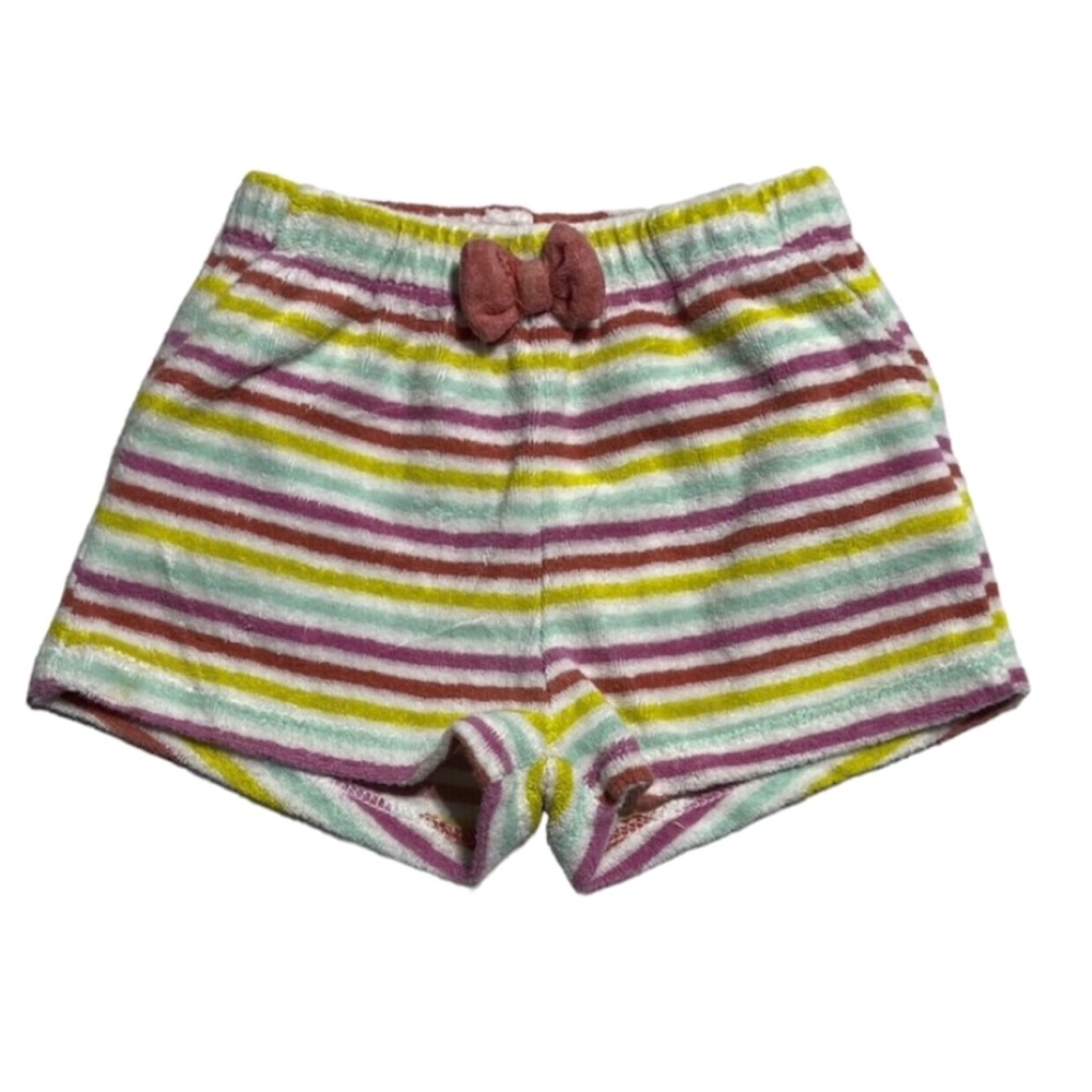 Tex rainbow stripes terry shorts 12 months